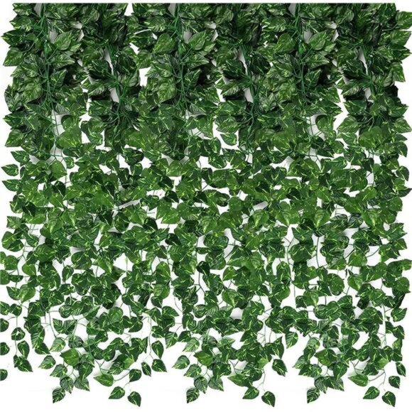 24 Pack 173ft Artificial Ivy Greenery Garland,Fake Vines Hanging Plants Backdrop - Picture 1 of 7